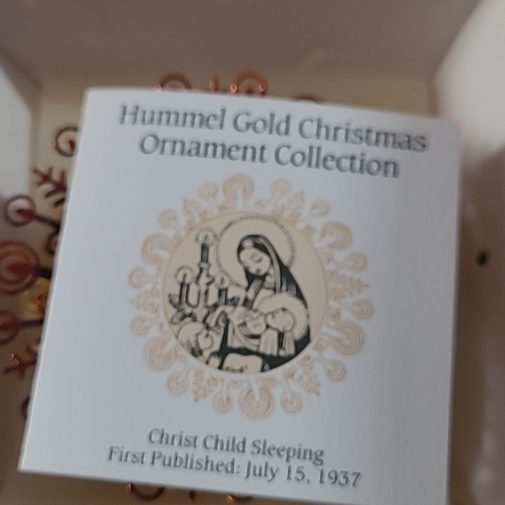 Vintage 1988 Hummel 24kt  Gold  finish Christmas ornaments collection Bundled 4 - Picture 4 of 10